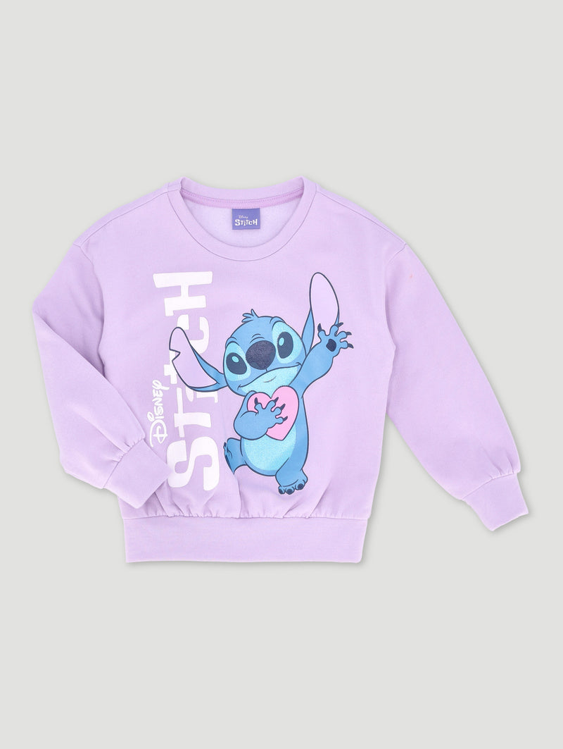 Pre-Girls Lilo & Stitch Track Top - Lilac