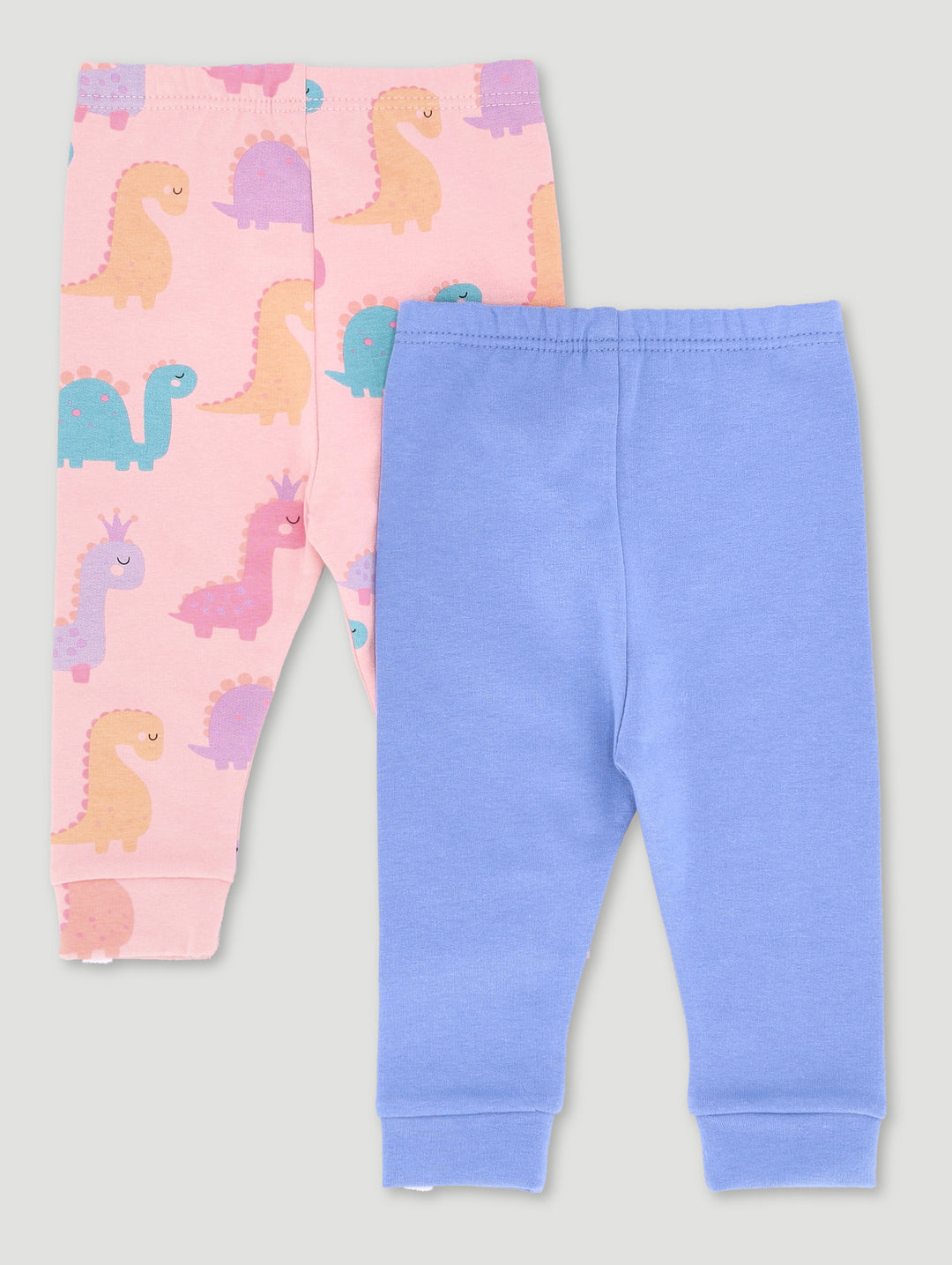 Baby Girls 2 Pack Dino Fleece Leggings