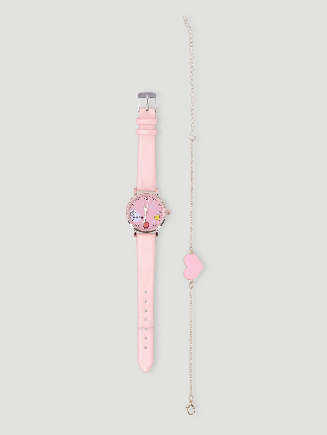 Pre-Girls Hearts Watch & Bracelett Set - Pink