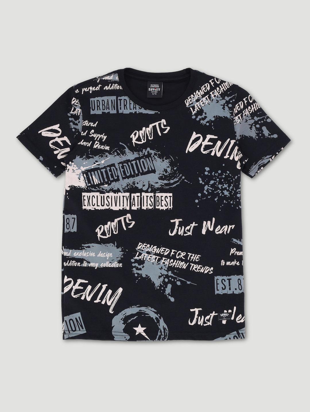 Boys Scorch Crew Neck Tee - Black