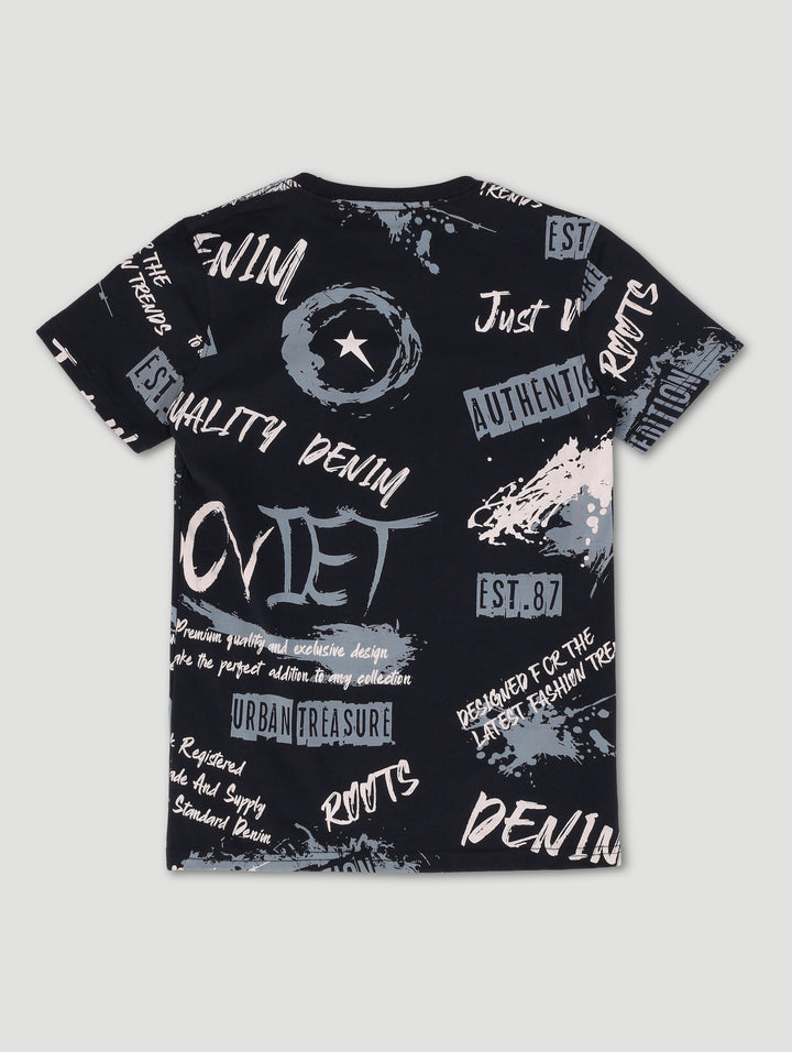 Boys Scorch Crew Neck Tee - Black