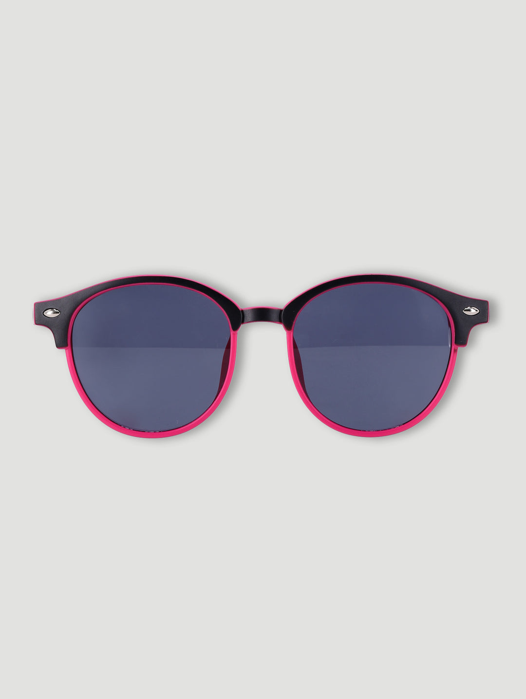 Pre-Girls Round Colour Block Sunnies - Black