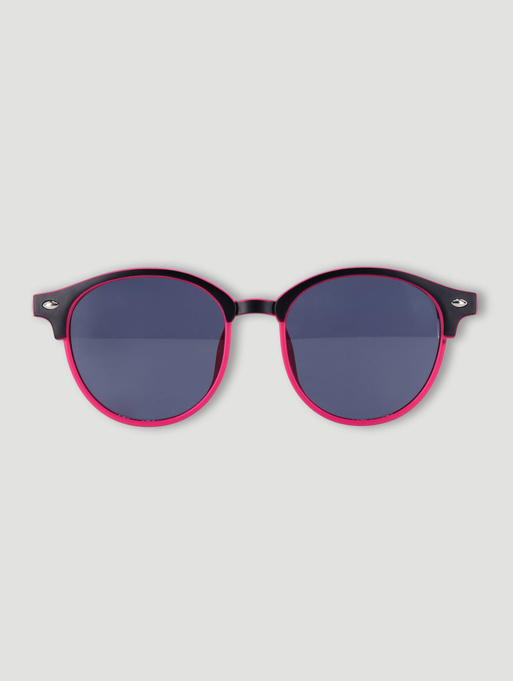 Pre-Girls Round Colour Block Sunnies - Black