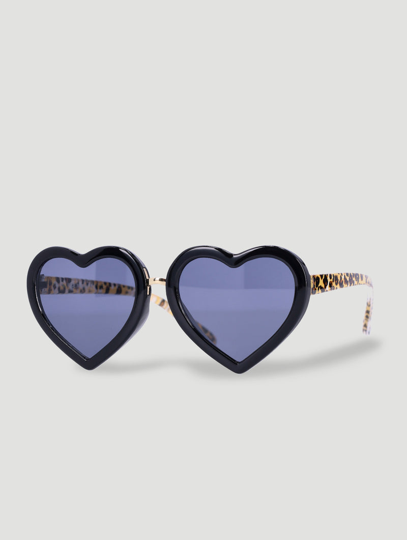 Pre-Girls Animal Print Heart Sunnies