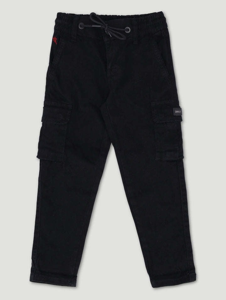 Pre-Boys Campione Cargo Jogger - Black