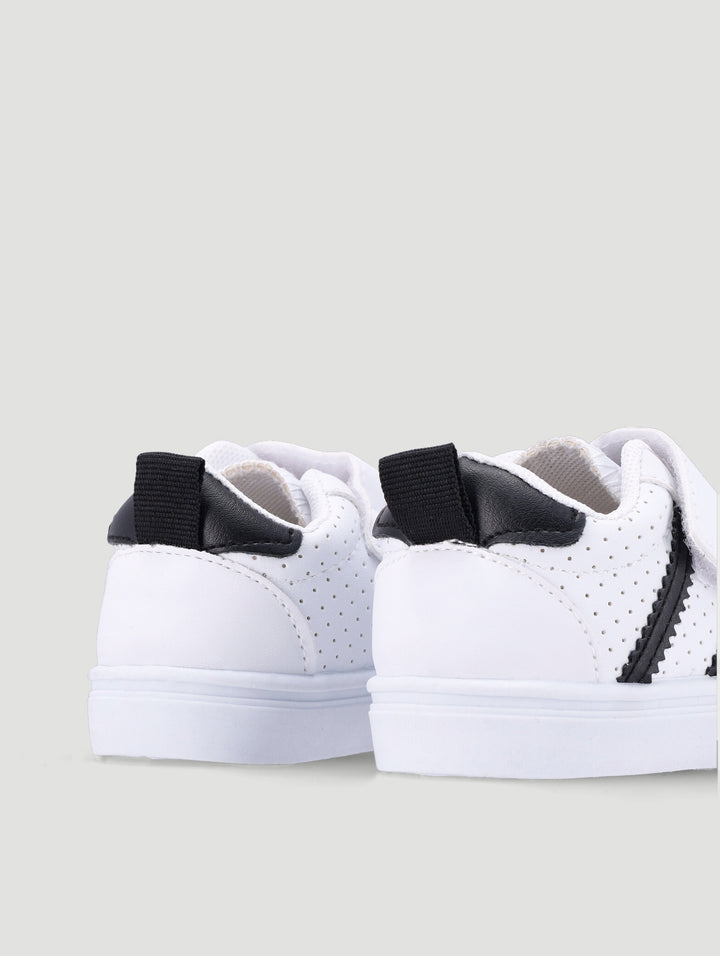 Baby Boys Stripe Sneaker - White/Black