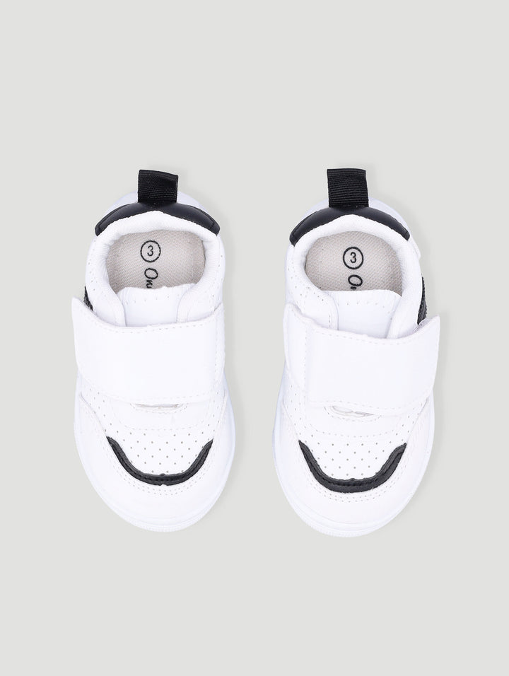 Baby Boys Stripe Sneaker - White/Black