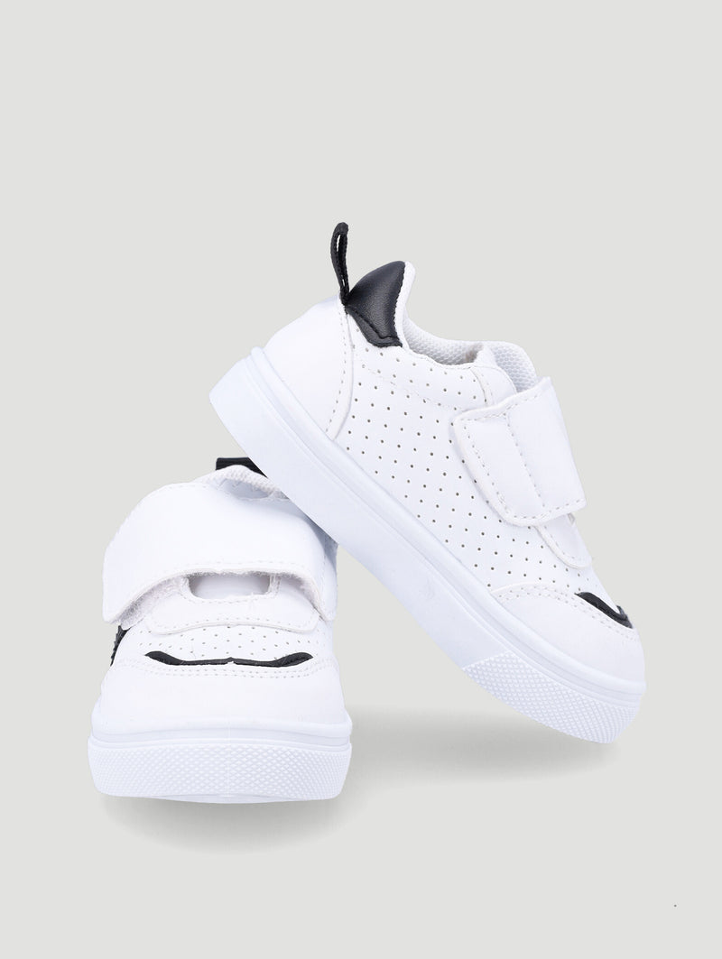 Baby Boys Stripe Sneaker - White/Black