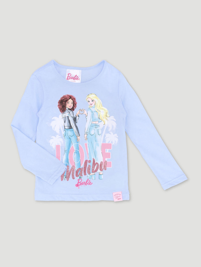 Pre-Girls Barbie Tee - Light Blue
