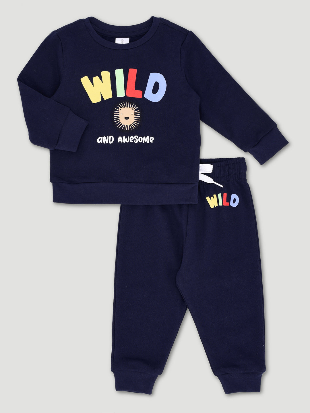 Baby Boys Wild & Awesome Fleece Set - Dark Navy