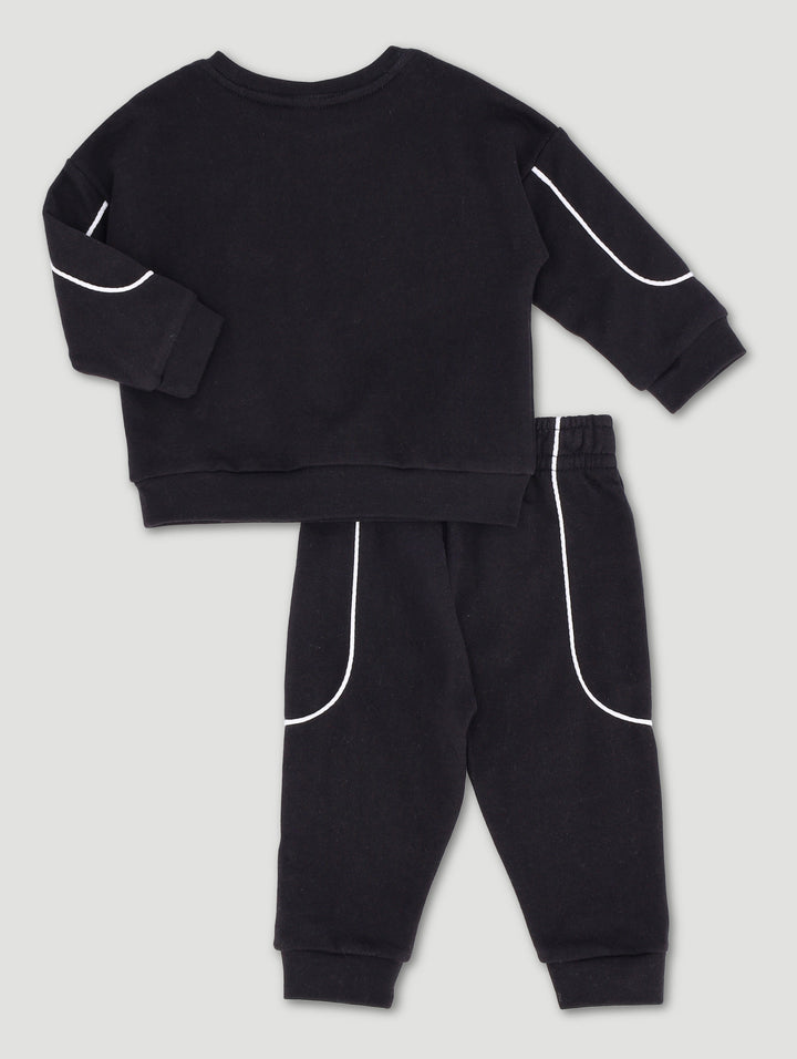 Baby Boys Mama's Boy Fleece Set - Black
