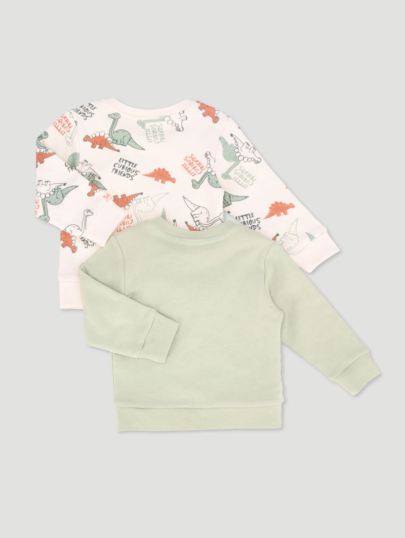 Baby Boys 2 Pack Dino Fleece Top
