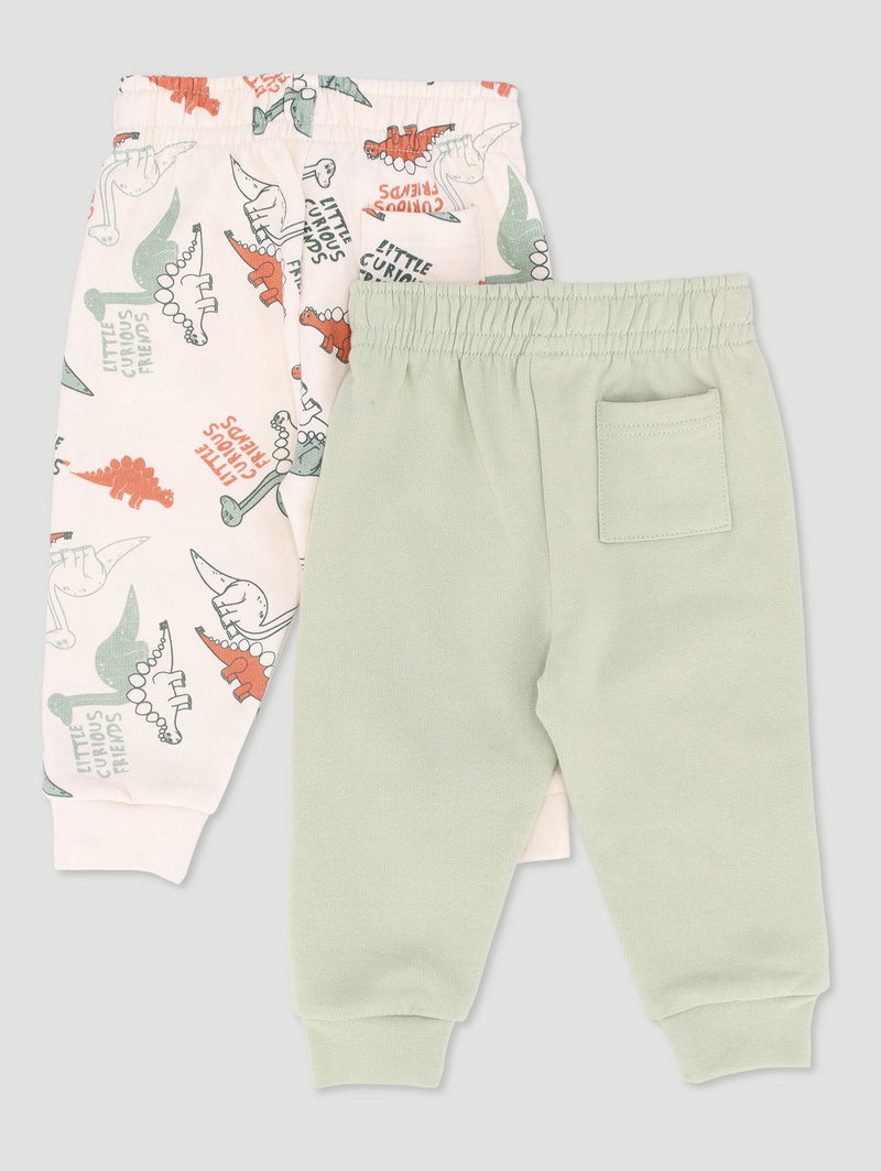 Baby Boys 2 Pack Dino Fleece Jogger