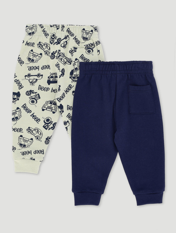 Baby Boys 2 Pack Cars Fleece Jogger