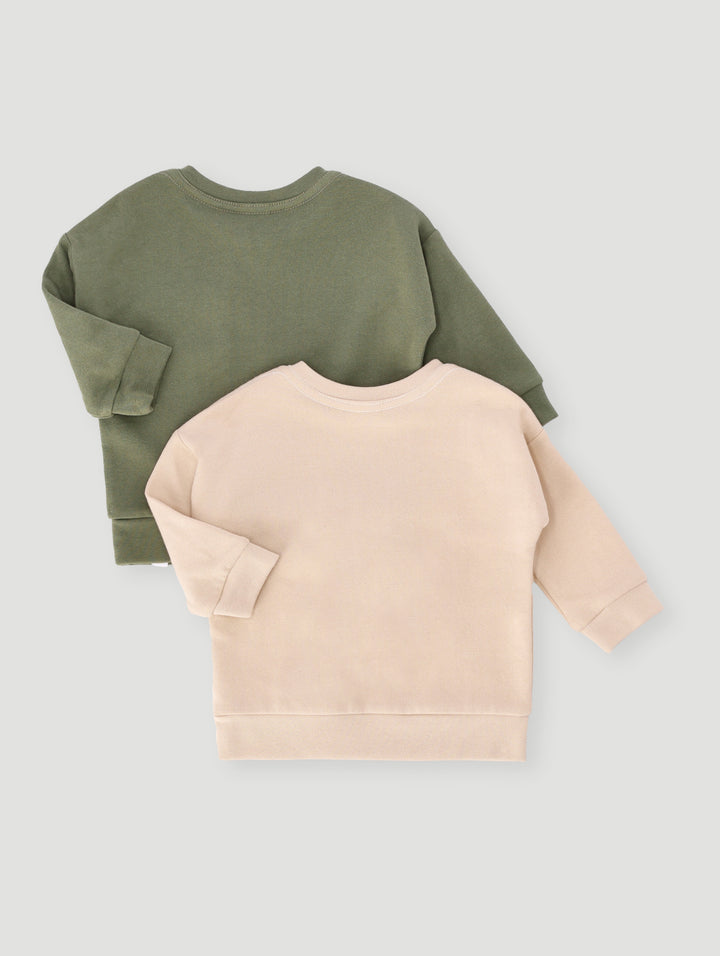 Baby Boys 2 Pack Brushed Utility Top - Fatigue