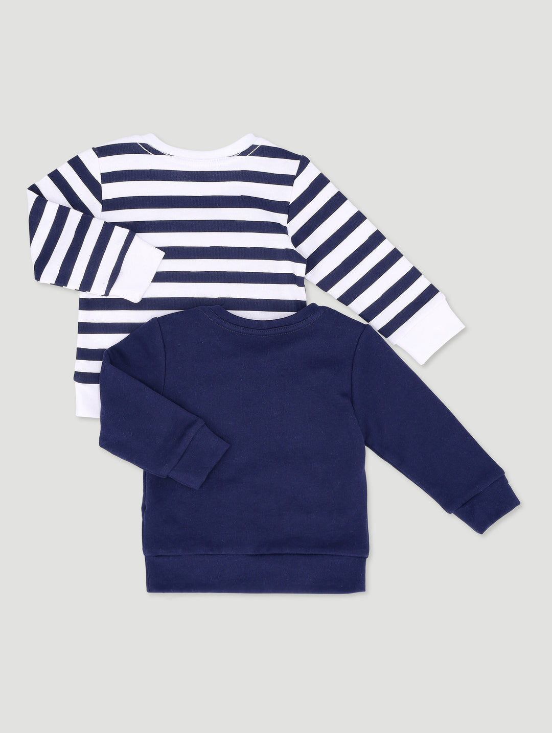 Baby Boys 2 Pack Roar-Some Brushed Tops - Navy