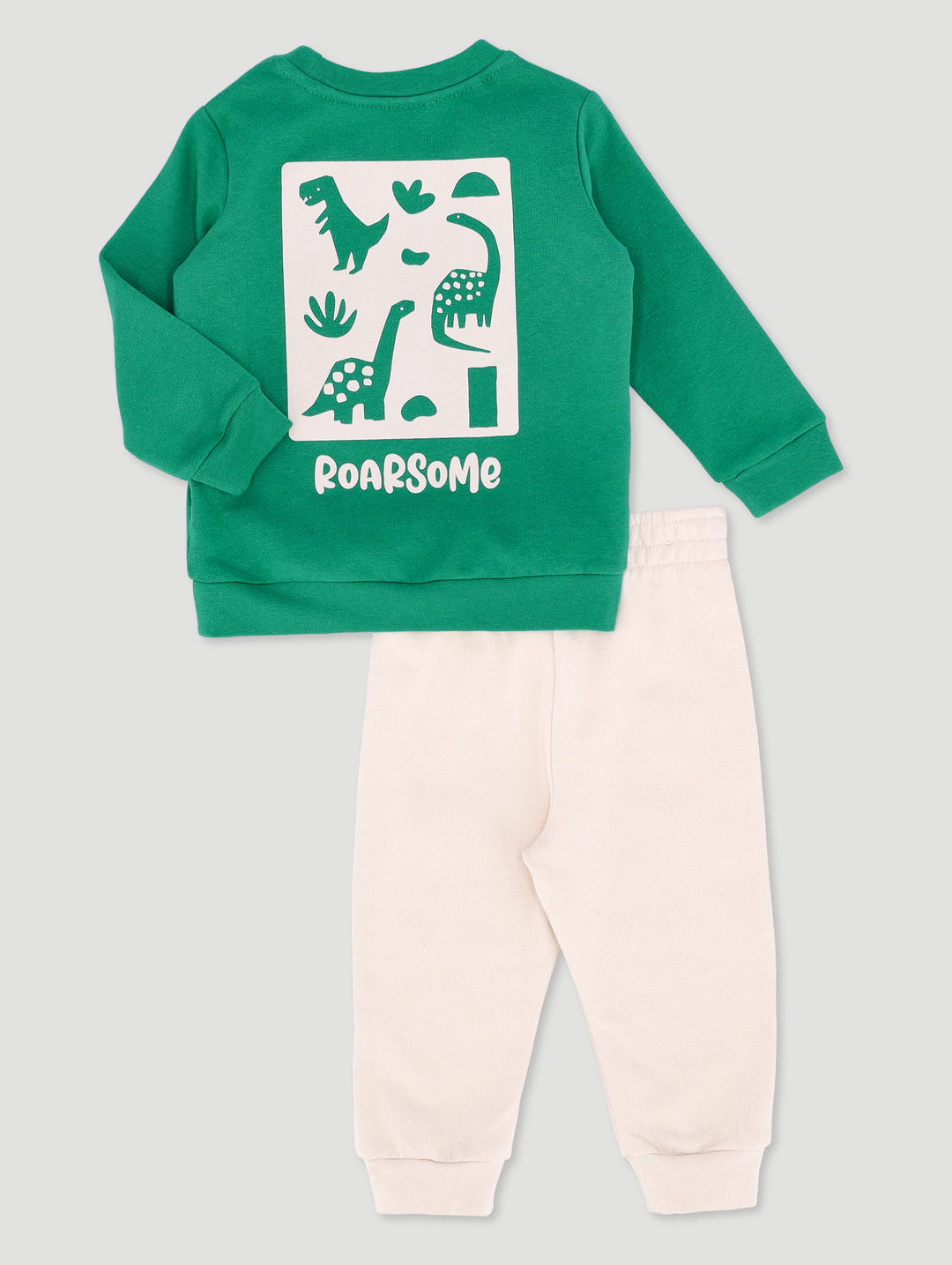 Baby Boys Dino Colourblock Fleece Set - Seaweed Green