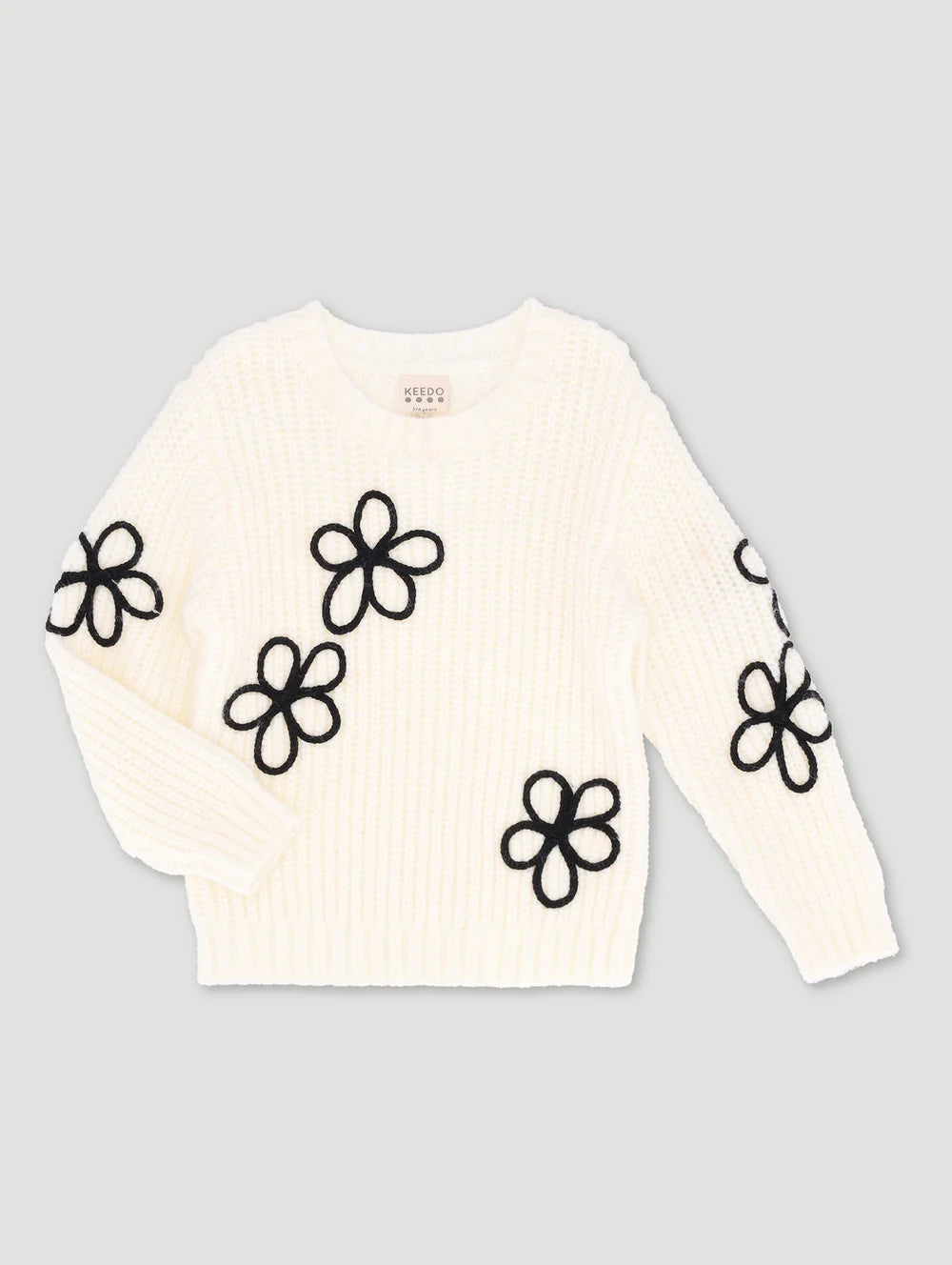 Keedo Girls Cornelli Flower Knitwear