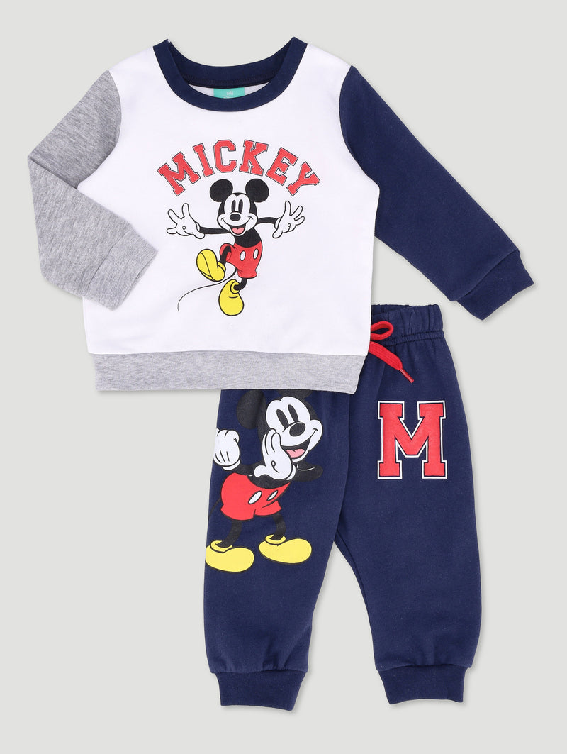 Baby Boys Mickey Mouse Fleece Set - Dark Navy