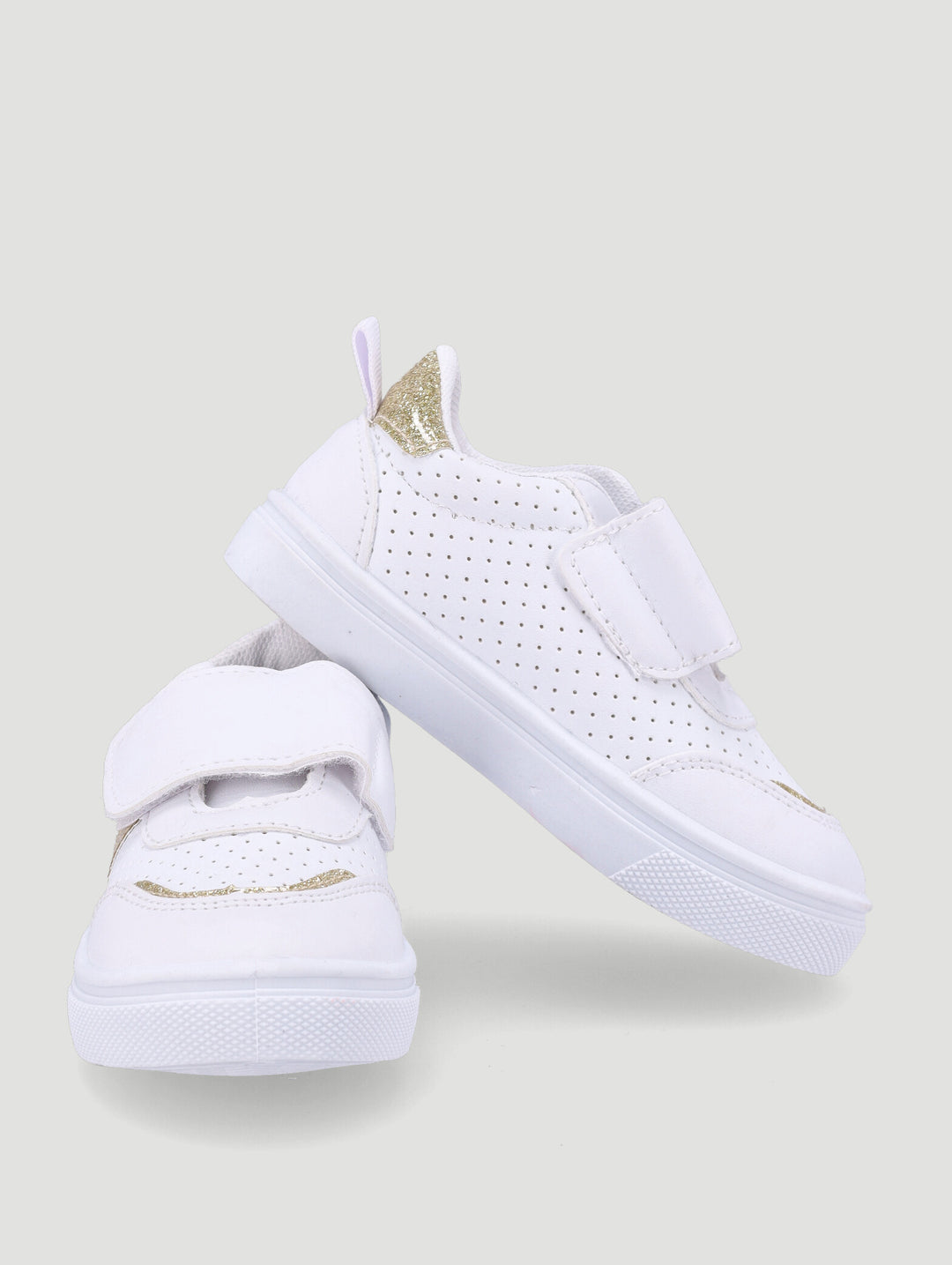 Baby Girls Glitter Stripe Sneaker - White