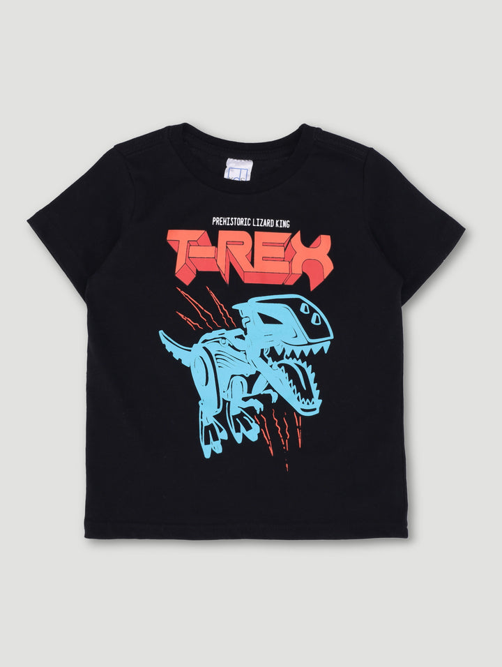 Pre-Boys Dino Tee - Black