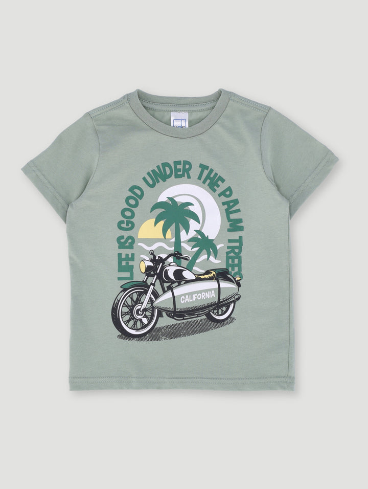 Pre-Boys Motorbike Tee - Sage