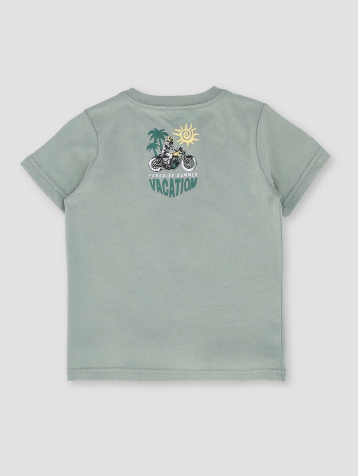 Pre-Boys Motorbike Tee - Sage