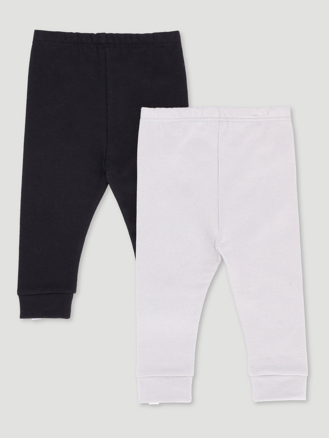 Baby Boys 2 Pack Plain Legging - Grey/Black