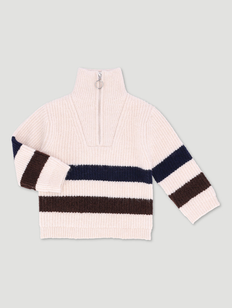 Baby Boys Stripe Zip Thru Knitwear - Multi