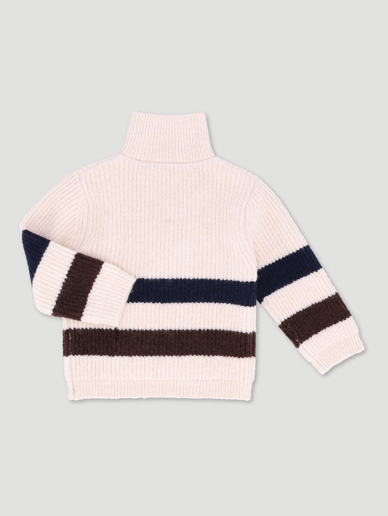 Baby Boys Stripe Zip Thru Knitwear - Multi