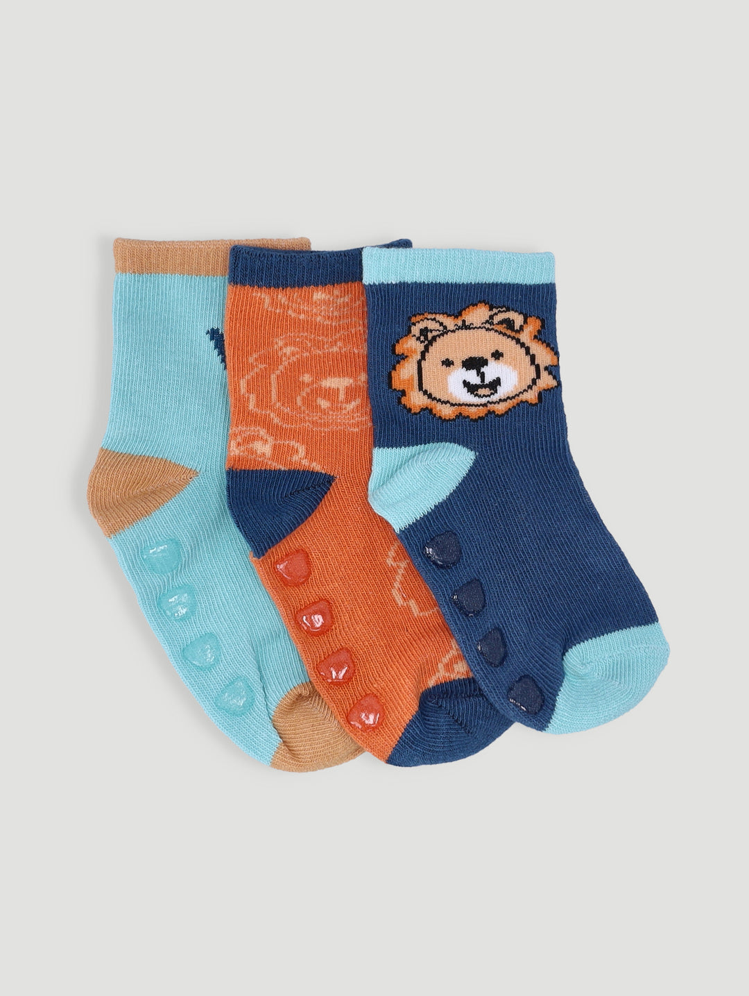 Baby Boys 3 Pack Wild About Dad Socks - Blue