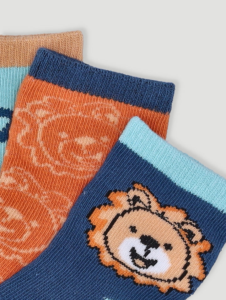 Baby Boys 3 Pack Wild About Dad Socks - Blue