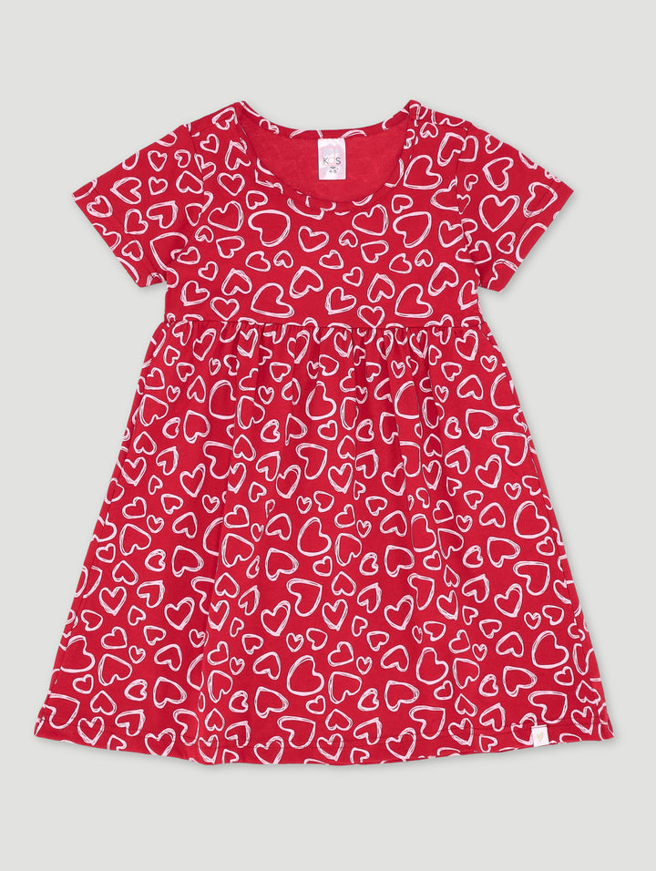 Pre-Girls Valentines Dress - Red