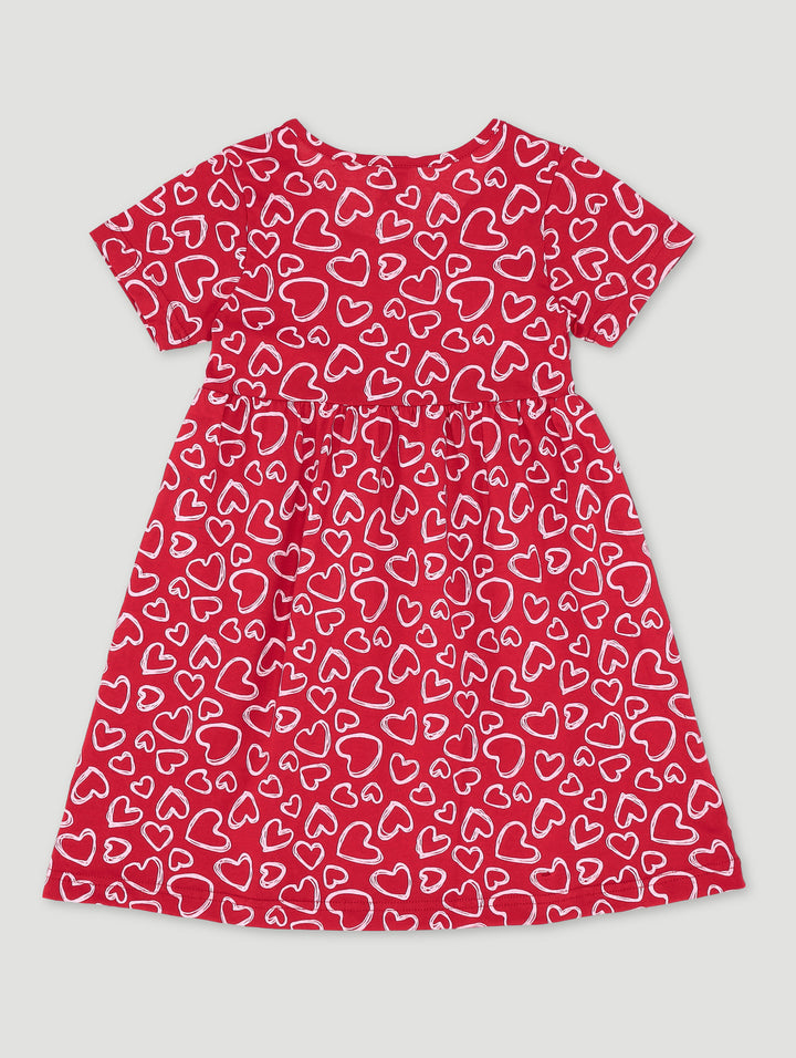 Pre-Girls Valentines Dress - Red