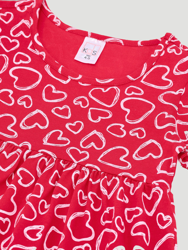 Pre-Girls Valentines Dress - Red