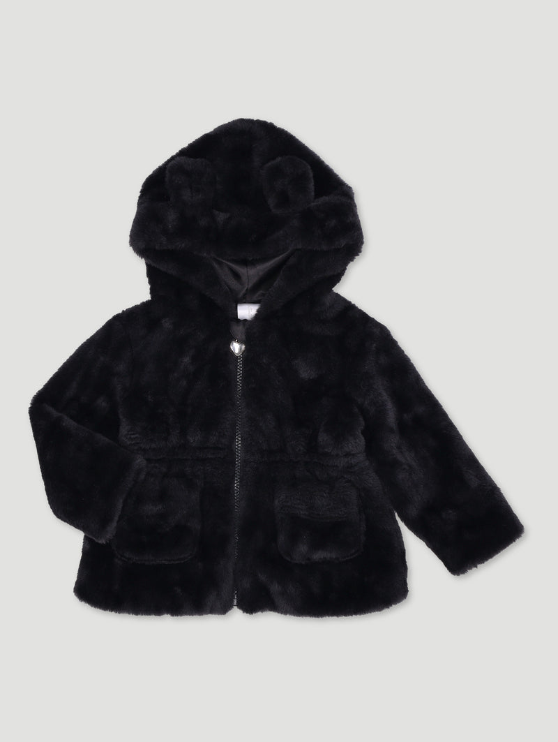 Baby Girls Zip Through Jacket - Black