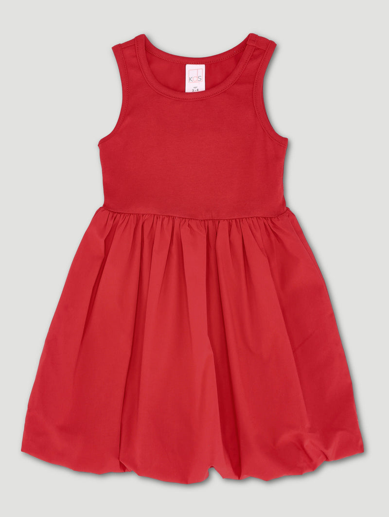 Pre-Girls Bubble Valentines Dress - Red