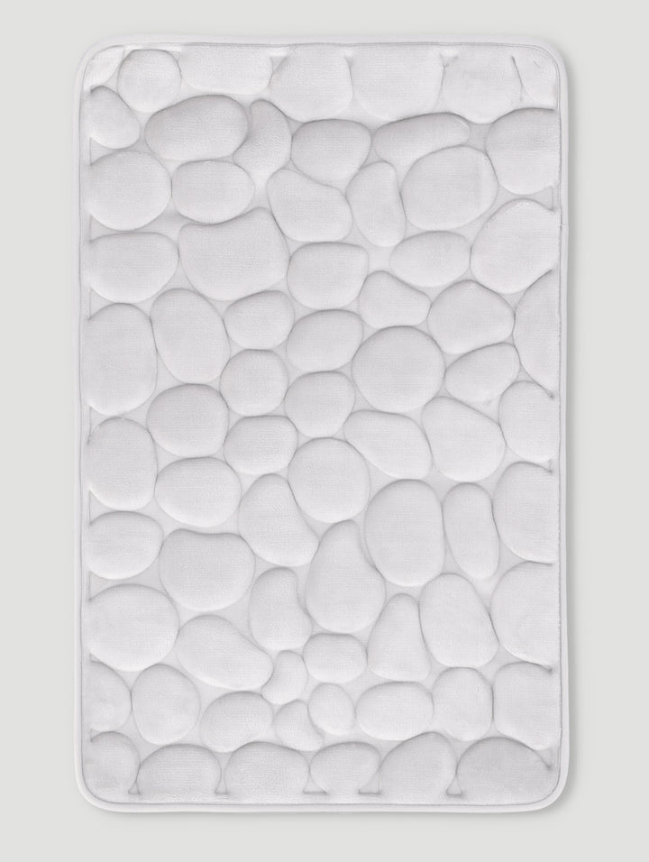 Pebble Memory Foam Bath Mat - Grey