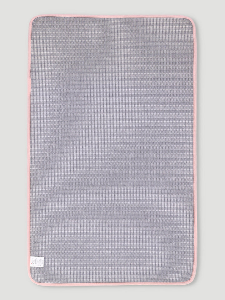 Rib Wave Textured Memory Foam Bath Mat - Blush