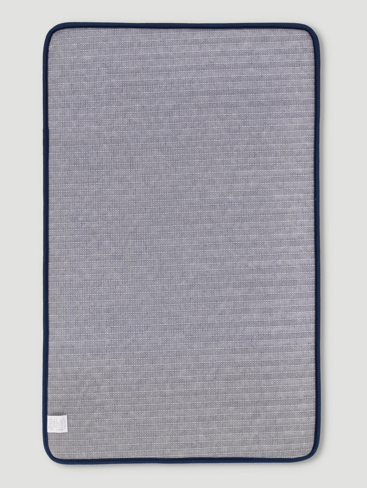 Rib Wave Textured Memory Foam Bath Mat - Navy