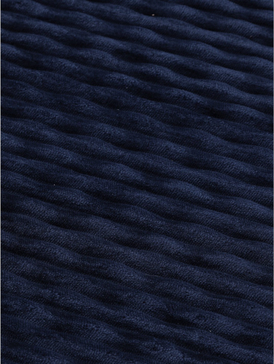 Rib Wave Textured Memory Foam Bath Mat - Navy