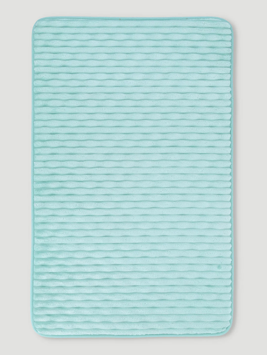 Rib Wave Textured Memory Foam Bath Mat - Sky Blue