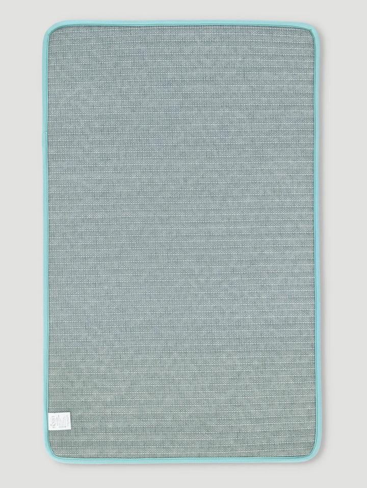 Rib Wave Textured Memory Foam Bath Mat - Sky Blue