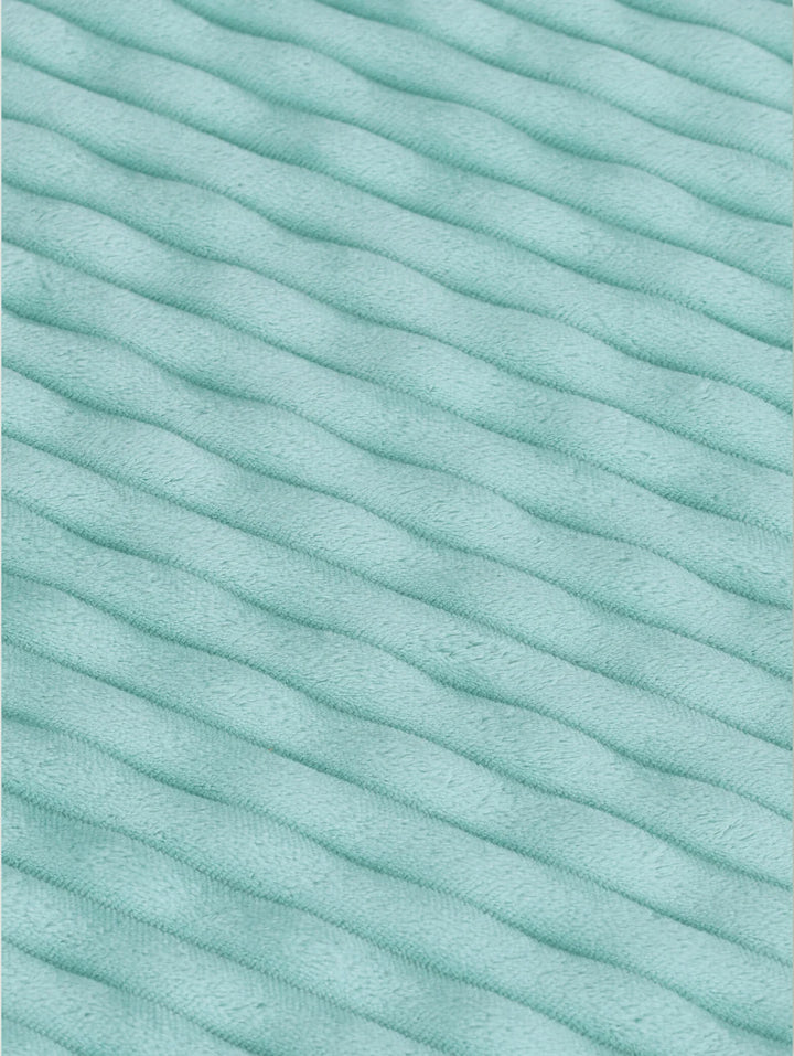 Rib Wave Textured Memory Foam Bath Mat - Sky Blue