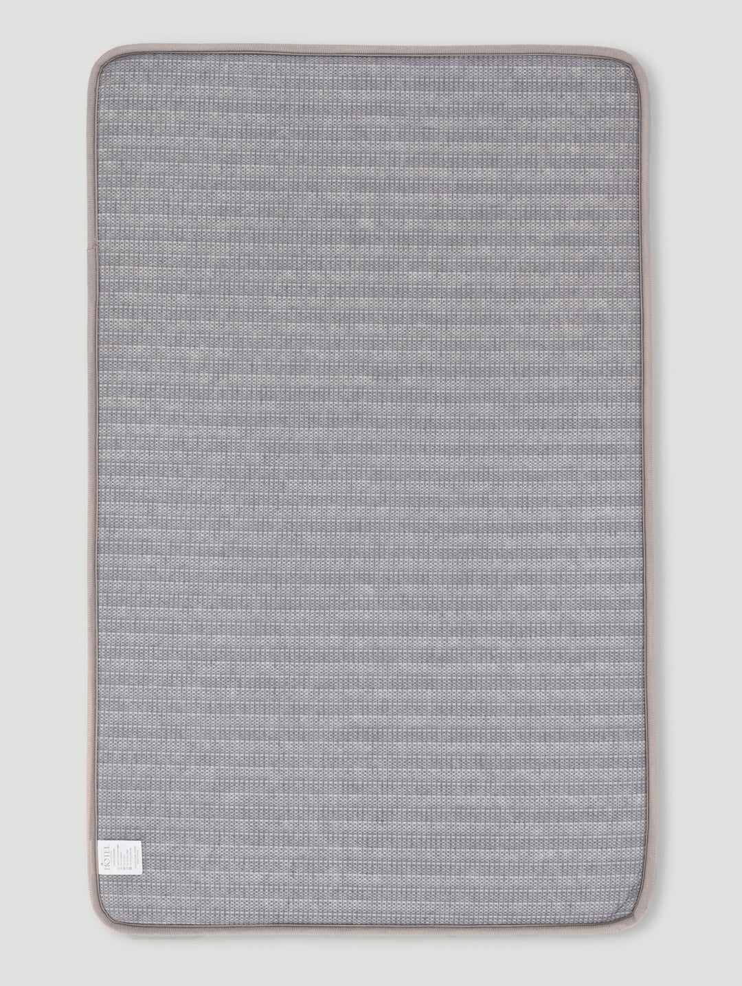 Rib Wave Textured Memory Foam Bath Mat - Taupe
