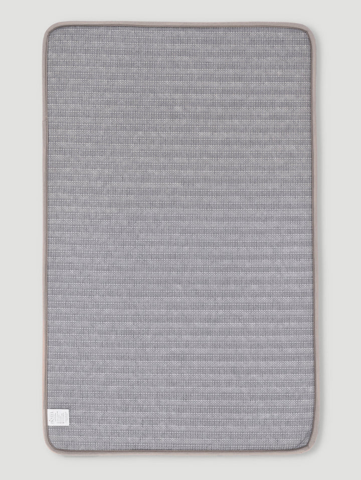 Rib Wave Textured Memory Foam Bath Mat - Taupe