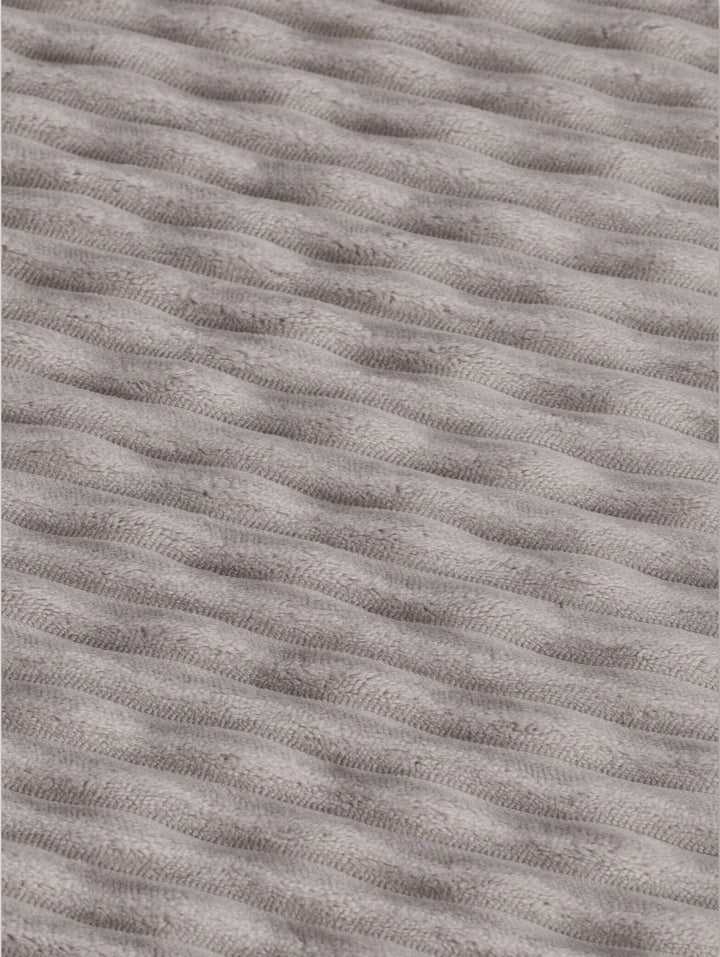 Rib Wave Textured Memory Foam Bath Mat - Taupe