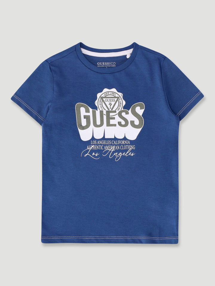Pre-Boys Short Sleeve Logo Tee - Cobalt