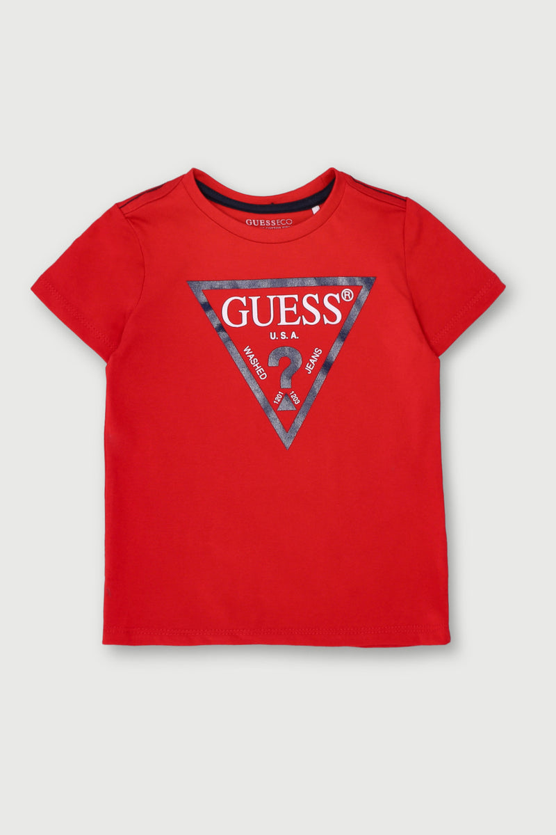 Pre-Boys Short Sleeve Logo Tee - Red