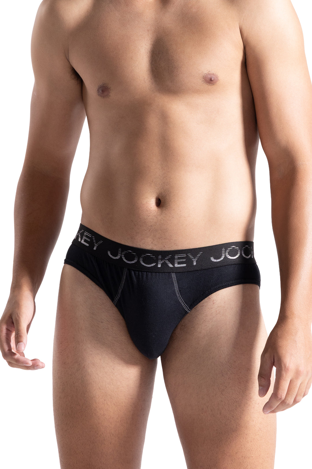 3 Pack Graded Stretch Piped Brief - Charcoal Melange/Cherry/Black